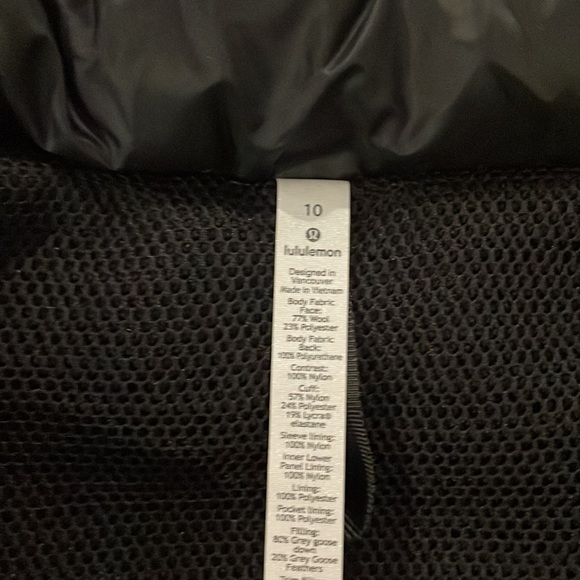 Lululemon Winter Chill Wool Jacket Heathered Black 10 - Picture 3 of 8